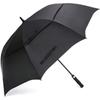 Vented Umbrella Fiber Waterproof Windproof 8 Reinforced Tips Automatic Open Double Canopy for Men
