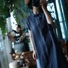 Women Chinese Style Dress Stand Short Sleeve Summer Button Solid Color A-Line Dress