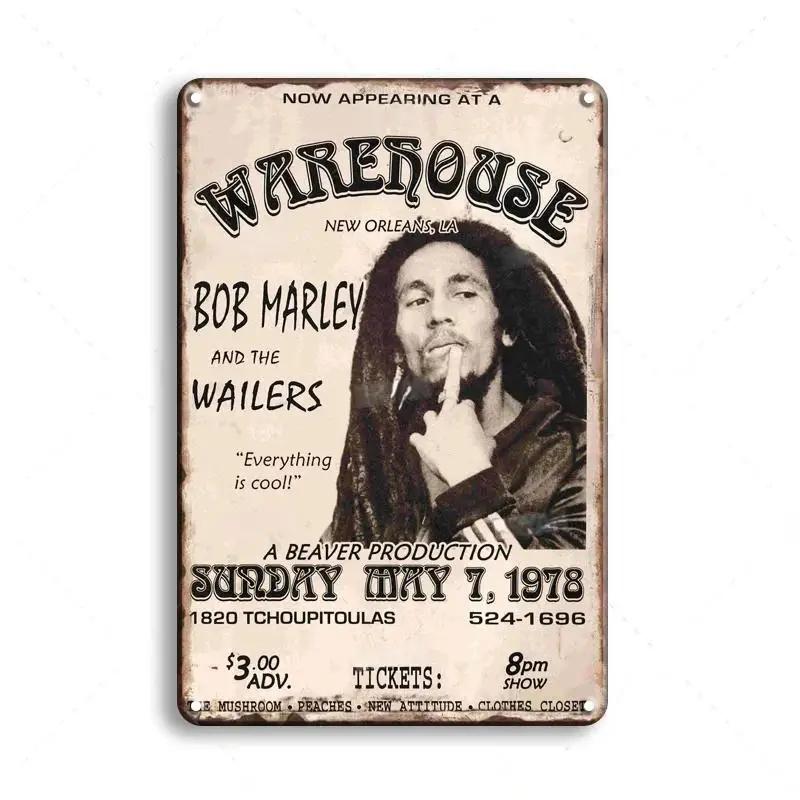 Винтажная классика Рок-группа Искусство Металлический постер Жестяная вывеска Музыкальный бар Паб Клуб Ретро Мужская пещера Гостиная Мастерская Декоративные таблички