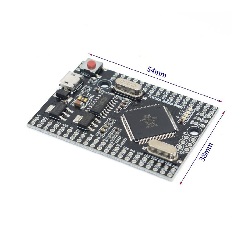 MEGA 2560 PRO Встраиваемый чип CH340G/ATMEGA2560-16AU с штырьковыми разъемами типа «папа», совместимый с Arduino Mega2560 DIY MICRO TYPE-C