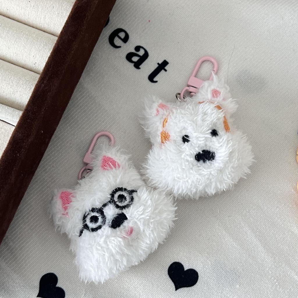 Плюшевый щенок вест-хайлендского терьера - Милый, мягкий брелок, приятный подарок для девочек и друзей.