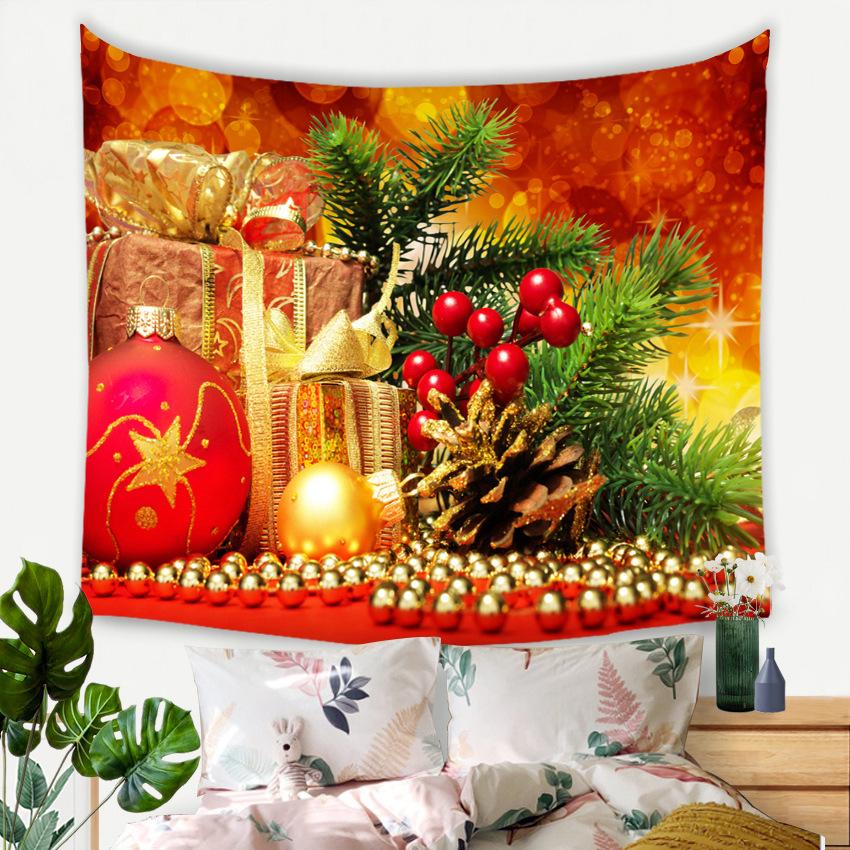 Рождественский новогодний декор, гобелен, гобелен со свечой, настенный художественный гобелен, декор для спальни, домашний декор для гостиной, подарок на Новый год
