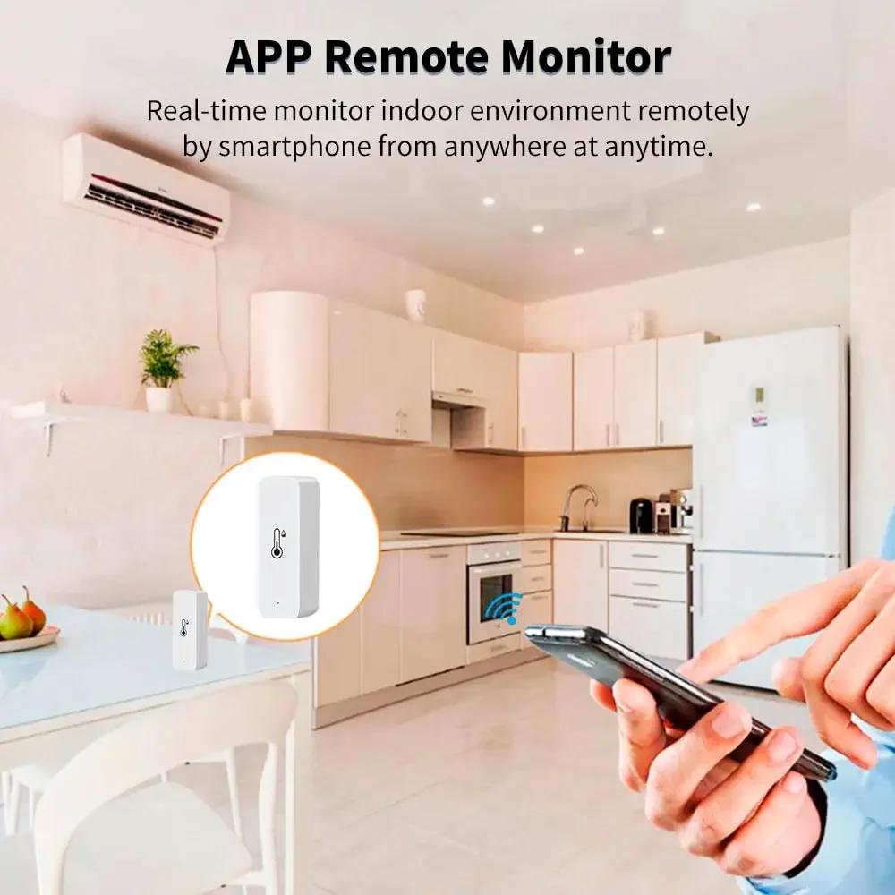 Tuya WiFi/Zigbee Temperature And Humidity Sensor App Control Indoor Thermometer Monitor Home Automation Works With Alexa Google