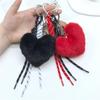 Plush Heart-Shaped Mobile Phone Lanyard, Plush Heart-Shaped Pendant, Bag Pendant, Heart-Shaped Keychain Accessory