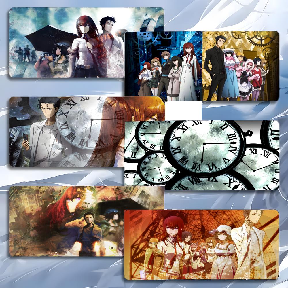 Классический Крутой Аниме Ssteins Gate Коврик для Мыши Коврик Большой Игровой Заблокированный Край Утолщенный Настольный Коврик для ПК
