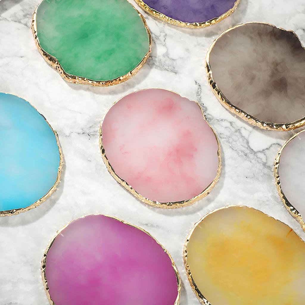 Irregular Multi Colour Resin Jewellery Tray Home Storage Desktop Clutter Ring Necklace Organis Nail Art Palette Randomly Send Co