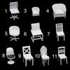 1:12 White Accessories Dollhouse Chair Sofa Miniature Table Furniture Doll House Decor Stool Model