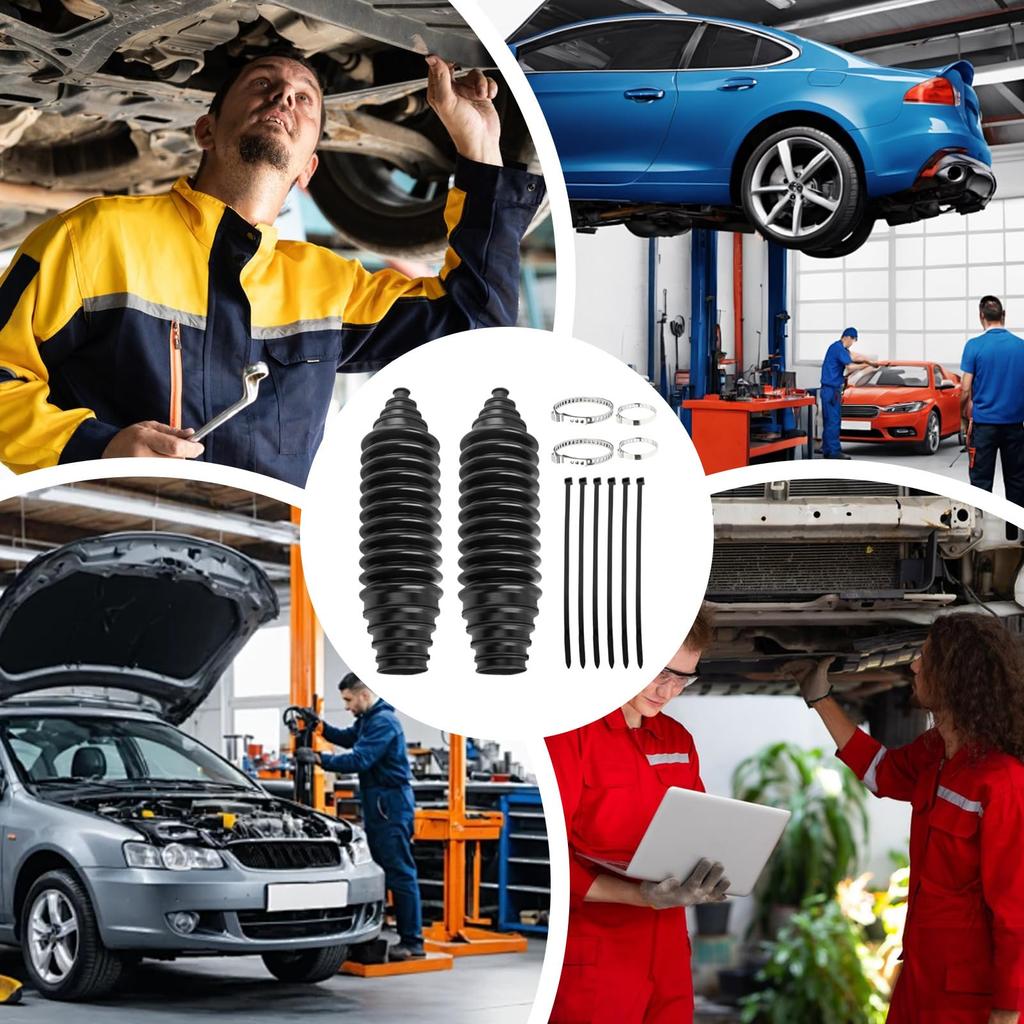 Steering Rack Boots, Compatible Steering Rack, 12 Pieces Front Steering Rack Boots Silicone Bellows