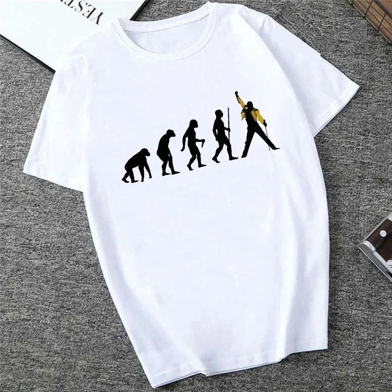 Футболка Freddie The Queen Белая Модная Женская Футболка Харадзюку Каваи Одежда С Коротким Рукавом Летняя Футболка Повседневный Женский Топ С Круглым Вырезом