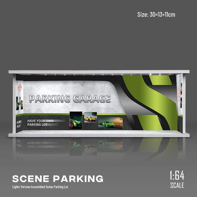 1:Миниатюрная модель парковки масштаба 1/64 со светом и сборкой из ПВХ