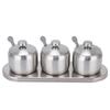 Seasoning Pot Set 304 Stainless Steel Condiment Spice Salt Sugar Pepper Bottle Container