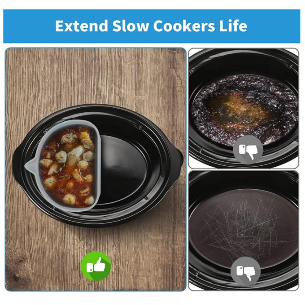 2PCS Non-Stick Slow Cooker Divider Liner Food Grade Slow Cooker Liner Kitchen Cooking