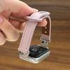Applicable to Apple Apple s10s98765se strap leather wristband light luxury trend double nail buckle summer watch strap
