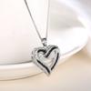 Sterling  Heart Pendant Necklace for Women Bridal Wedding Necklace Engagement Party Statement Jewelry Gifts