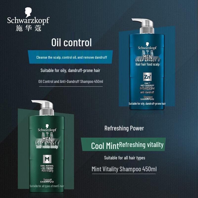 Шампунь для мужчин Schwarzkopf с вулканической породой для глубокого очищения