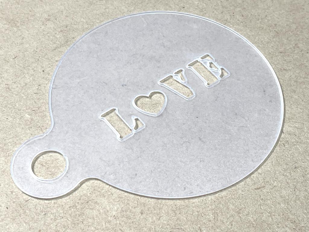 Шаблон латте-арта Трафарет Кекс Кофе Эспрессо Кофе Латте Капучино Бариста Украшение Сердце [latte-art-009-9] [Приблизительно. 10,5x8,5cn] [L VE]