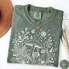Comfort Colors® Whimsical Gnome Mushroom Forest Shirt, Cottagecore Nature Lover Graphic Tee, Woodland Garden Gift, Cozy Aesthetic T-Shirt