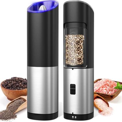 Innhom Электрический набор мельниц для соли и перца с гравитационным датчиком, работающий от батареек, мельница для соли, мельница для перца, автоматический набор мельниц для соли и перца с регулируемым