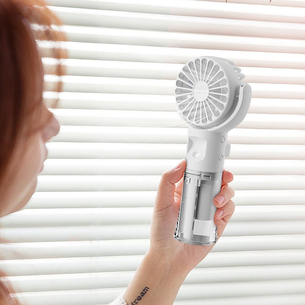 Ручной вентилятор-распылитель, настольный увлажнитель, подарок. Ручной студенческий вентилятор. Складной вентилятор-распылитель на шею.