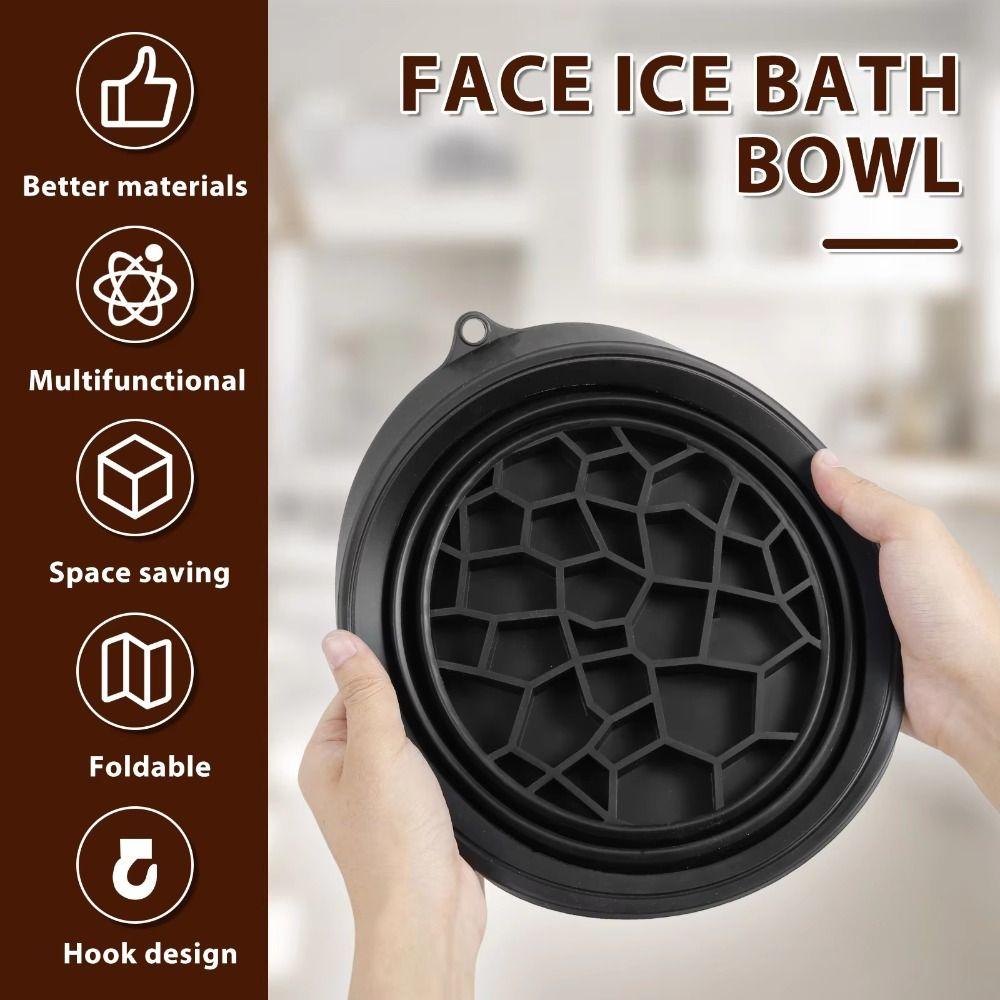 Large Ice Folding Basin Built-in Ice Tray Ice Water Facials Bowl Facials Plunge Washbasin  Travel