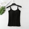 2024 New Female Large Size No Steel Ring Integrated Five-finger Chest Pad Camisole Bottoming Shirt Slim Multicolor