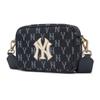 MLB Denim Floral Polyester Camera Crossbody Shoulder Bag Unisex bags Dark-Blue 7ACRM052-50BLS