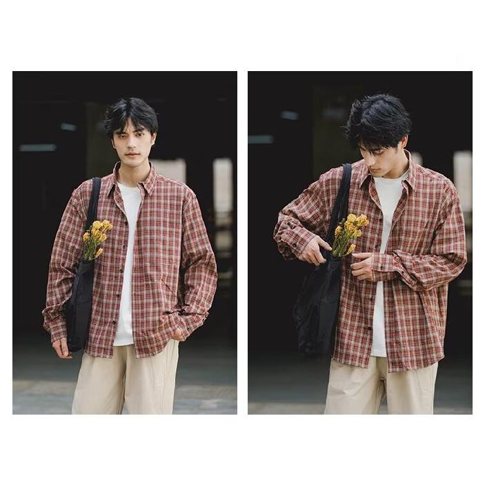 Рубашка с длинным рукавом с буквенным принтом 2024 года в японском стиле в стиле Гонконга, свободная рубашка для мальчиков, летнее модное универсальное повседневное пальто