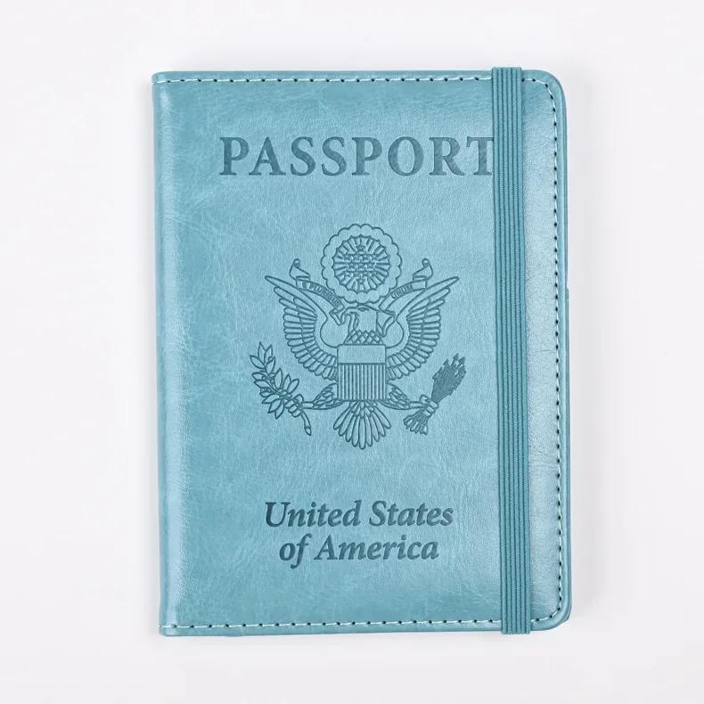 Многофункциональная обложка для паспорта с RFID из искусственной кожи, ультратонкая водонепроницаемая защита для паспорта, кошелек для кредитных карт, держатель для паспорта