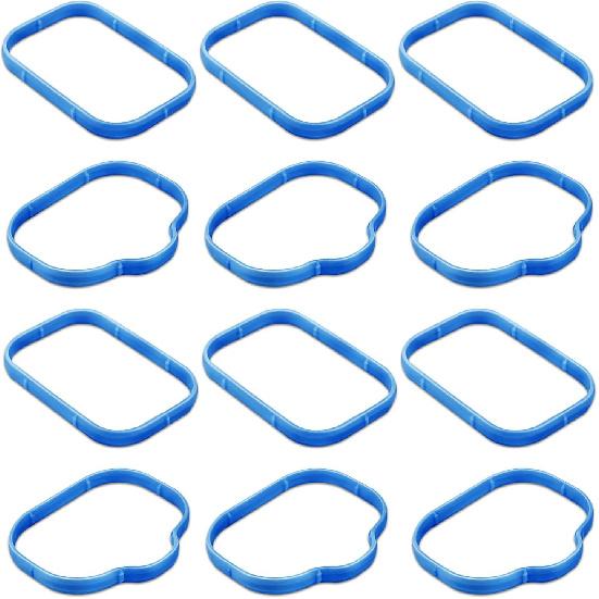 12pcs Intake Manifold Gaskets Lower & Upper Gasket Plenum Set, MS97205 Intake Manifold Rubber Sealing Gasket Replacement for Dodge Chrysler Jeep