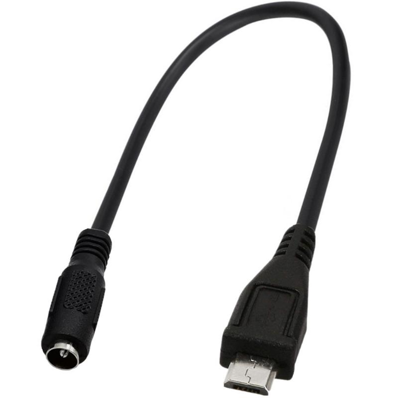 Practical 3.5x1.35mm/5.5x2.1mmDC Female to Micro USB Charger Cable Wide Compatibility Copper Core Wire 25cm/9.84in