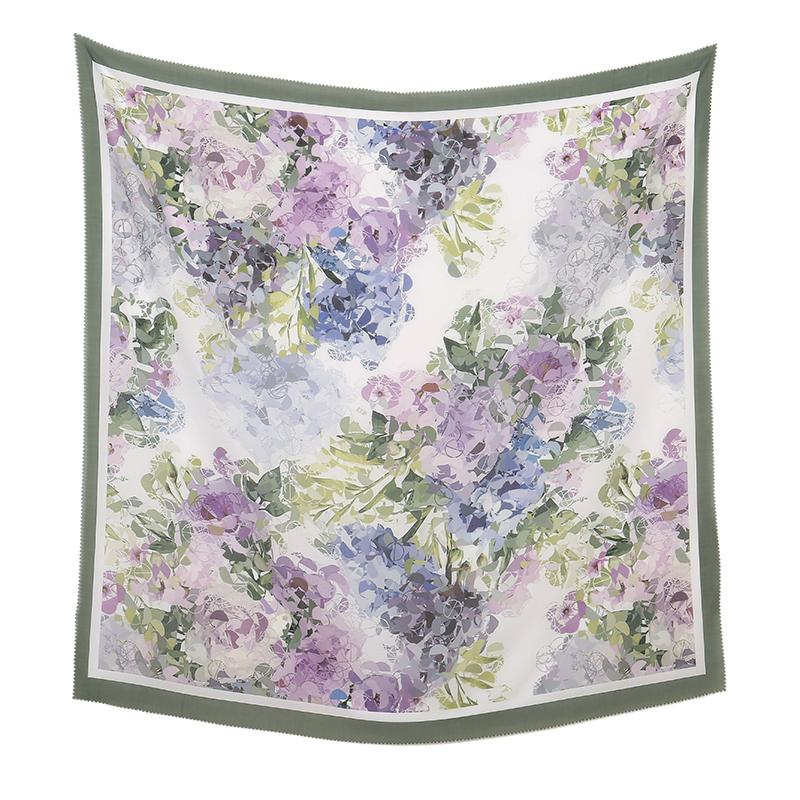 Малайзия Цветочный Принт 110 Квадратный Шарф Мусульманский Хиджаб Женщины Элегантные Шали Дамы Повседневный Головной Платок Тюрбан Косынка Оптовая Продажа