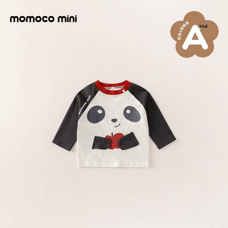 Мальчишеская футболка с длинным рукавом из чистого хлопка MOMOCO