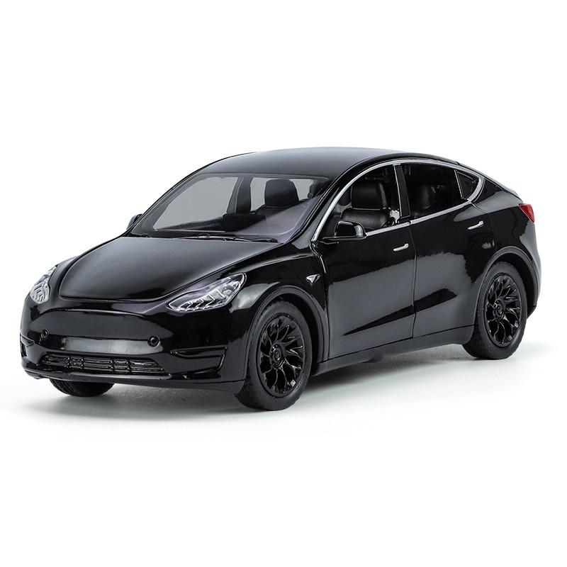 Металлическая модель автомобиля Tesla Model Y Коллекционная игрушка со звуком и светом Для любителей автомобилей
