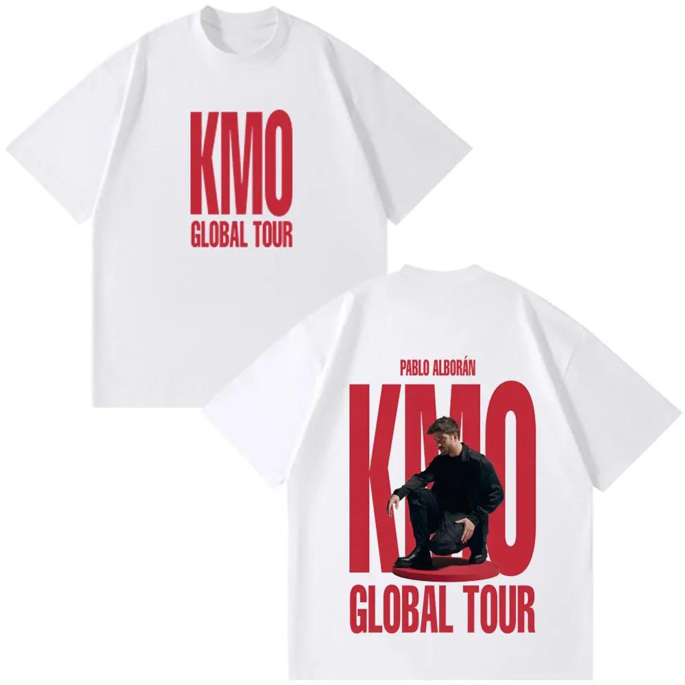 Singer Pablo Alborán Kmo Global Tour 2026 Print T Shirt Unisex Women Hiphop Tshirts Shortsleeved Loose Aesthetic Trendy T Shirts