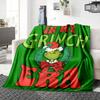 Grinch Era Christmas Blanket Soft Throw Blanket For Home Bedroom Bed Sofa Travel Office Solid Christmas Blanket