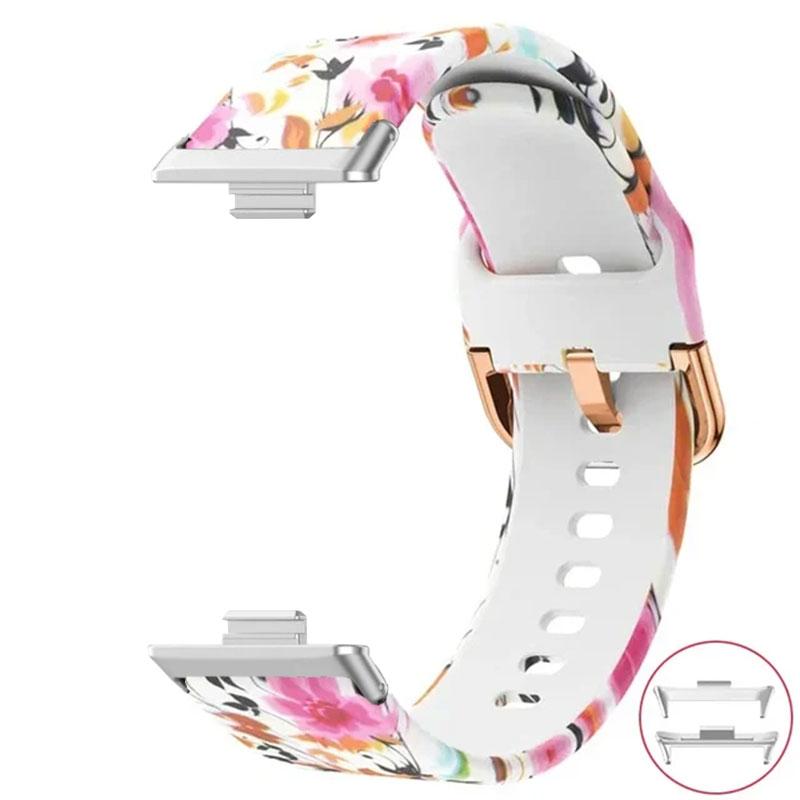 Печать резинового ремешка для Huawei Watch Fit 3 Сменный ремешок для умных часов Браслет Correa Huawei watch fit3 watc band