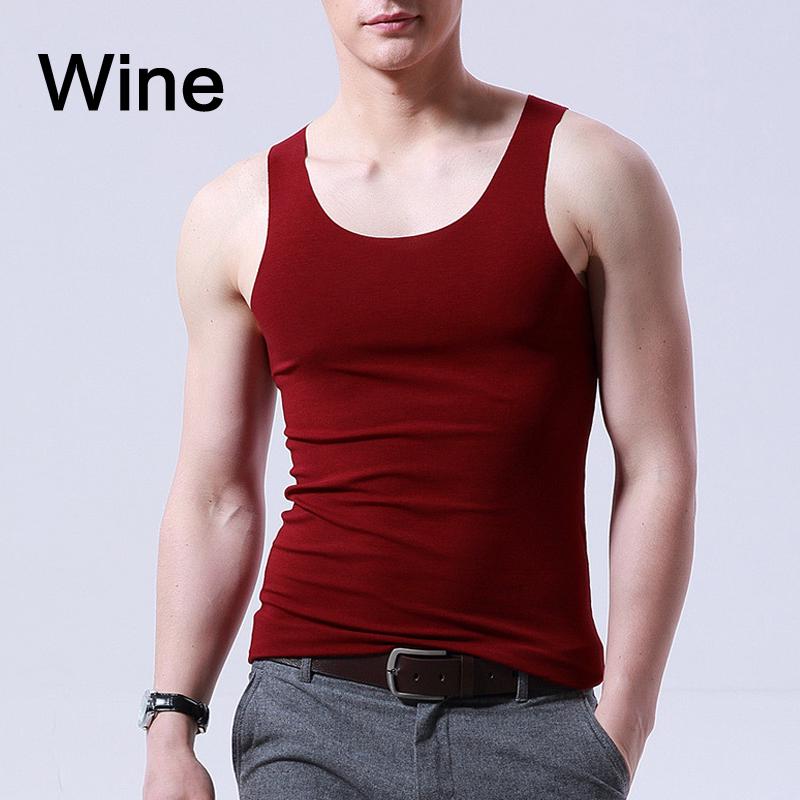 1 шт., повседневная тонкая облегающая майка, мужская бесшовная майка из ледяного шелка, надувной топ, однотонный эластичный модный топ
