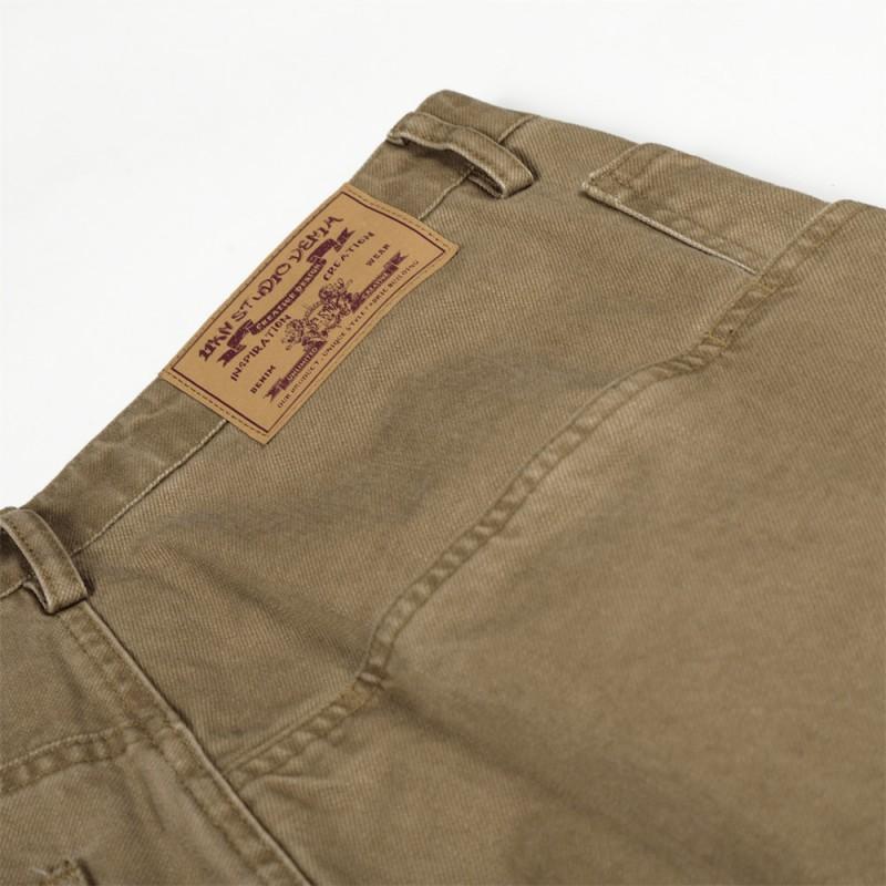 Mens Punk Vintage Straight Leg Cargo Pants Loose Fit Cotton Casual Wear
