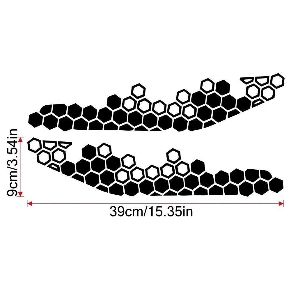 Multicolor Motorcycle Decorative Sticker PET Motorbike Electricbike Honeycomb Decals Bumper Ornament Modification