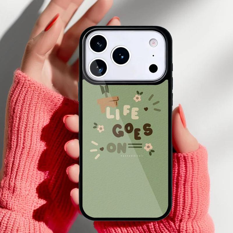 Чехол для телефона "Жизнь продолжается" для iPhone 17 16 15 14 13 Pro Max Задняя крышка для 12 11 Pro Coque