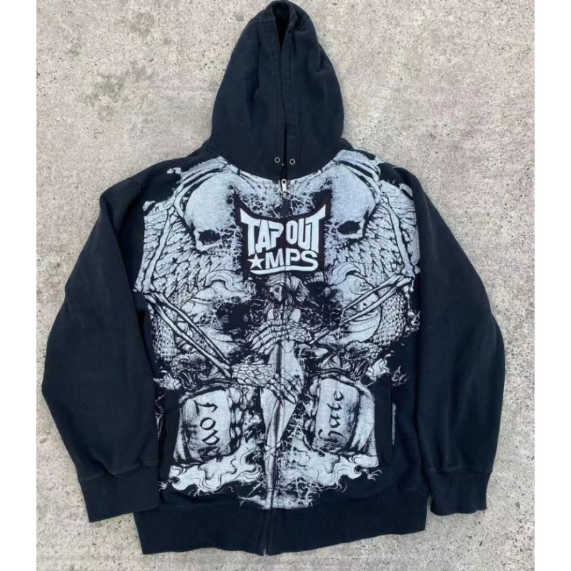 2024 весна и осень американская ретро уличная куртка в стиле Харадзюку в стиле хип-хоп с капюшоном мужская свободная повседневная однотонная куртка Y2k