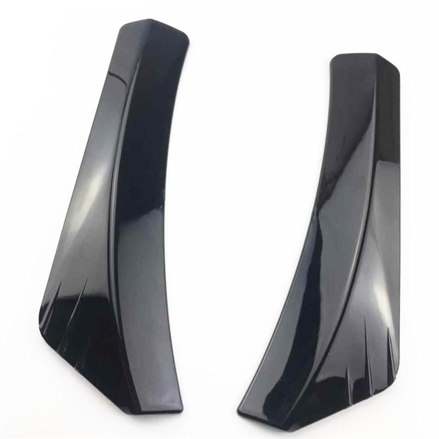 Universal 2x Glossy Black Car Rear Bumper Lip Diffuser Splitter Canard Protector