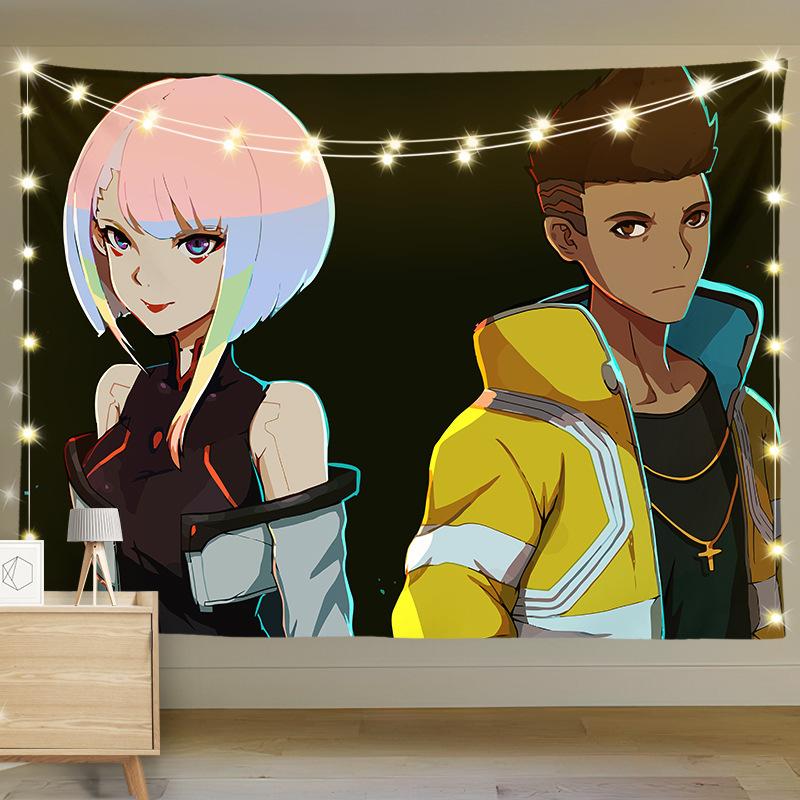 Короткая плюшевая подвесная ткань аниме фоновая ткань спальня общежитие украшение картина гостиная настенная ткань подвесное одеяло