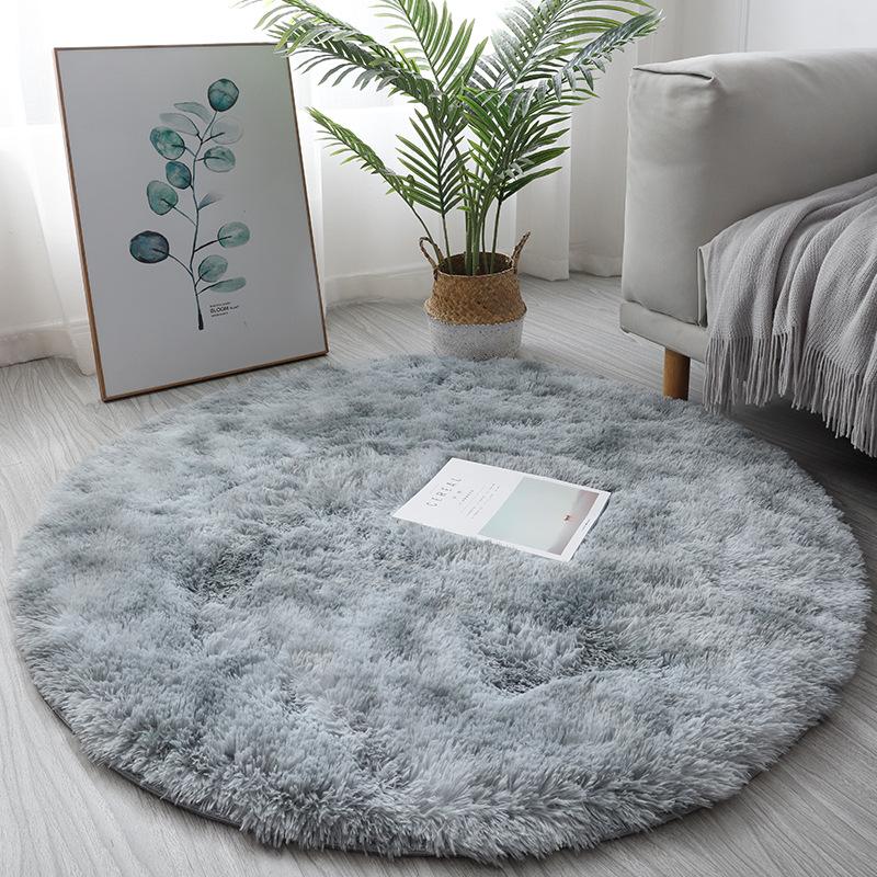 Round Long Hair Carpet For Living Room Modern Home Decoration Mats Children 'S Room Bedroom Computer Chair Non -Slip Fluffy Rugs