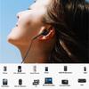 with usable in both left and right with remote straight Single-ear earphone, 3.5mm jack, mono, in-ear type, microphone, ears, JIAYJP, wired, control,