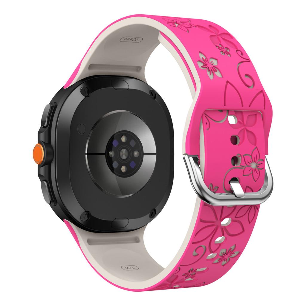 Гравированный ремешок для Samsung Galaxy Watch 8/8 classic Силиконовый браслет correa Galaxy Watch 7/FE/6/5/4 Classic/5 Pro Ремешок без зазоров