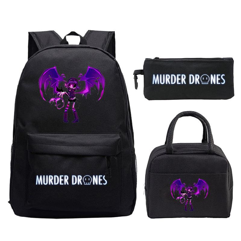 Drones Cartoon Printed Children'S Backpack Set Student School Bag Lunch Bag Casual Pencil Bag