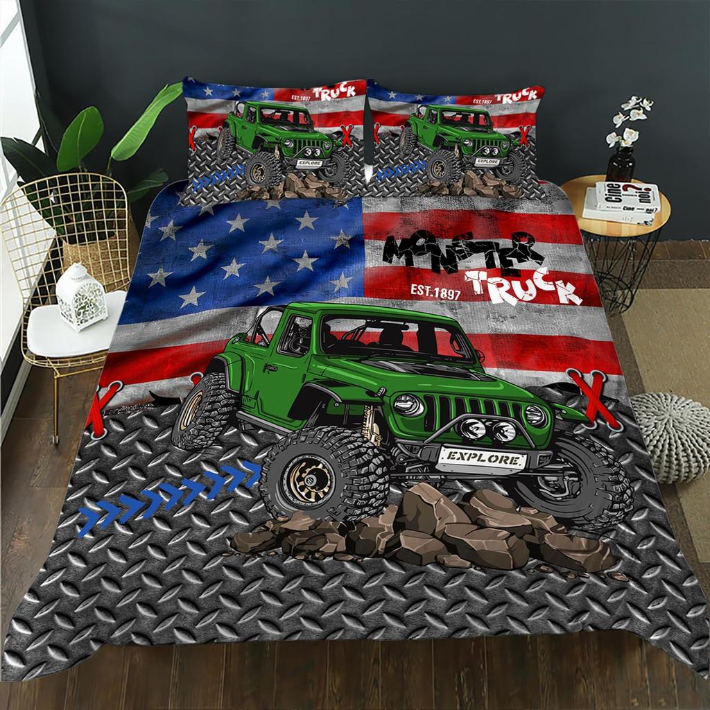 Комплект из трех предметов для постельного белья Car Bigfoot Series с цифровой печатью