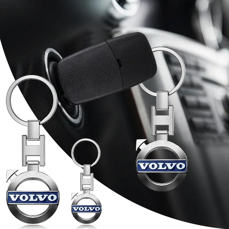 Металлический брелок с фирменным логотипом Volvo для улучшенной эстетики, совместим с различными моделями