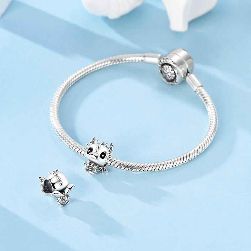 Original Copper Little Flying Dragon Copper-Colored Wings Beads Fit Bracelet Women Fine Children Diy Gift Accessory Jewelry